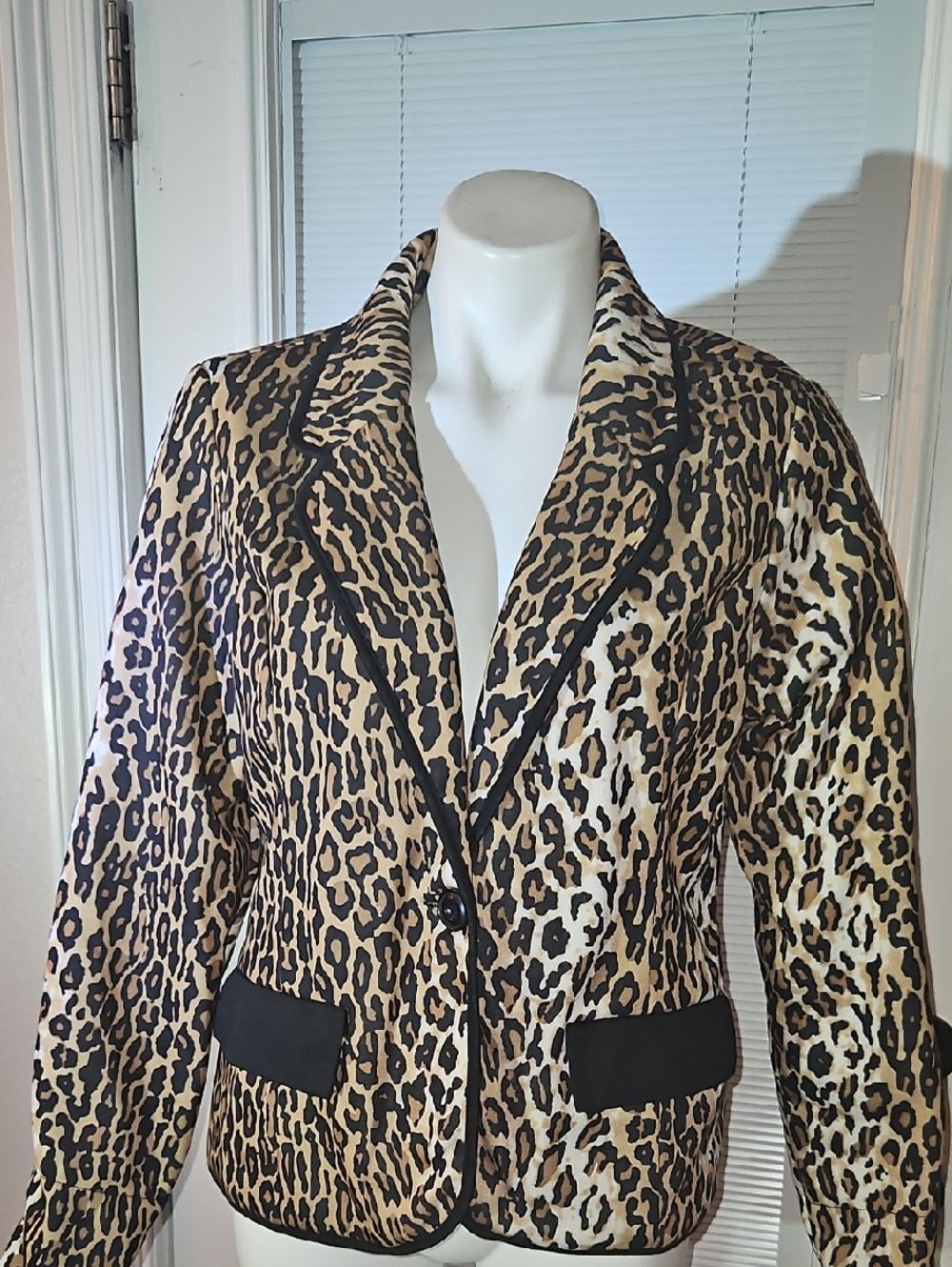 Dollhouse Leopard Print Blazer Jacket - Tan & Black